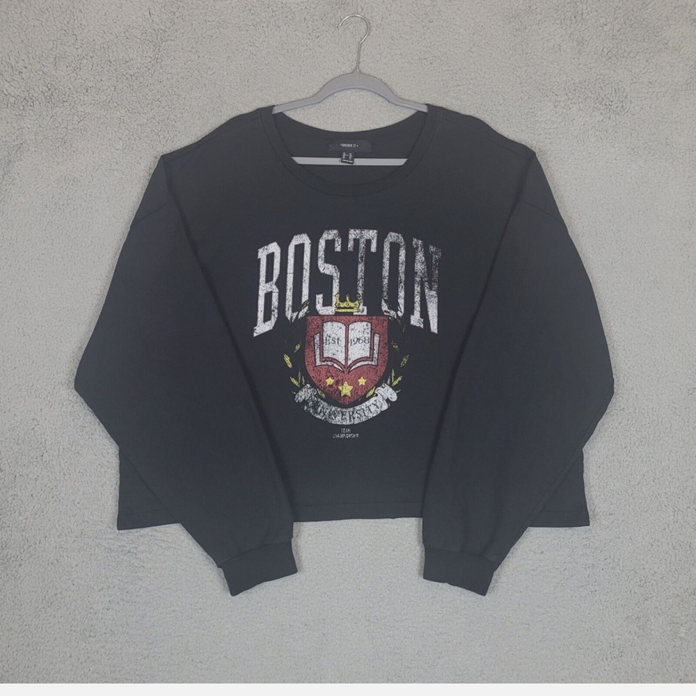 Boston long sleep crop top